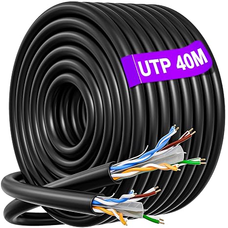 MEIPEK Cat 6 Ethernet Cable 40m, UTP 23AWG Internet Cable 250MHz 1000Mbps