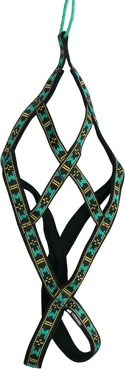 Weight Pulling Sledding Dog Harness X-Back Style Black/Green XXLarge, 24.5" Neck Circumference