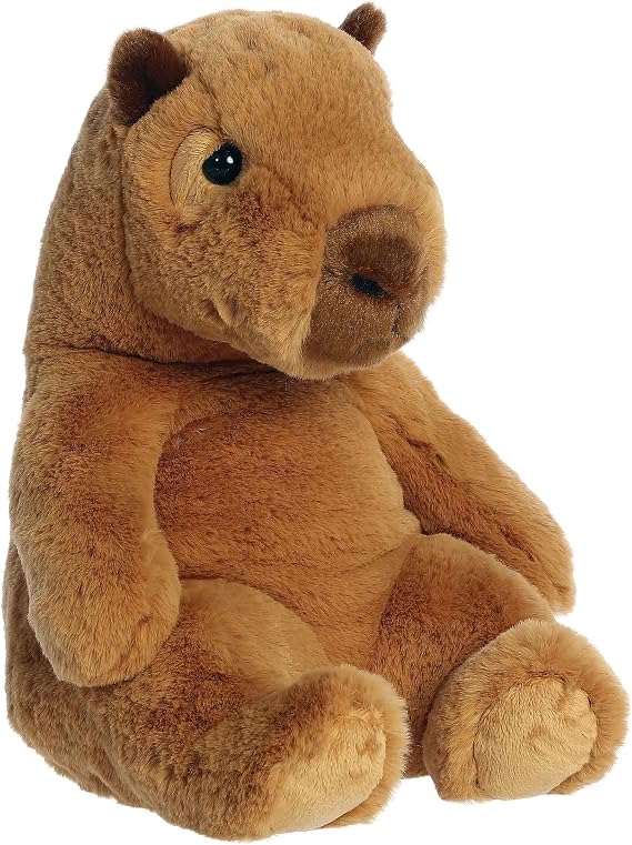 Aurora Sluuumpy 11" Da Capybara Cozy Stuffed Animal | Signature slumped-over posture with sleepy expressions and softness