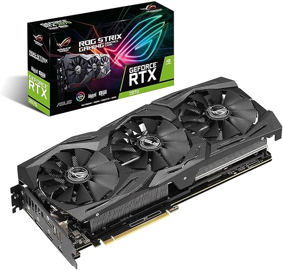 ASUS GeForce Graphic Card RTX 2070 Overclock O8G GDDR6 HDMI DP 1.4 USB Type-C ROG-STRIX-RTX2070-A8G-GAMING