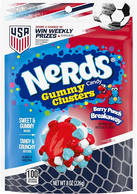 Nerds Gummy Clusters Limited Edition, Berry Punch Rush, 8oz Bag