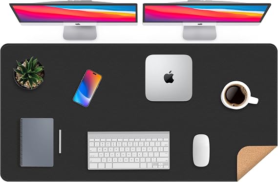 AFIING Large Desk Mat, 47" x 23.6", Black