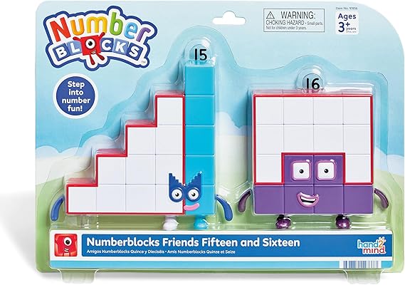 hand2mind Numberblocks Friends Fifteen and Sixteen Figure Pack, Ages 3+