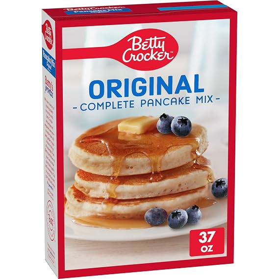 Betty Crocker Original Complete Pancake Mix, Just Add Water, 37 oz. | Buttermilk Style Recipe, Makes About 55 Pancakes Or Waffles, Easy To Customize With Fruit, Nuts, Or Chocolate Chips