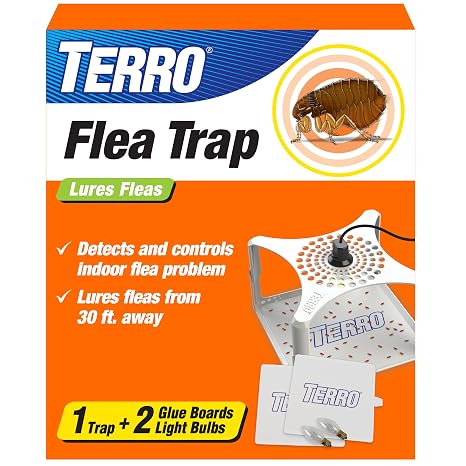 TERRO Indoor Electric Flea Trap and Killer, Refillable Plug in Bug Trap