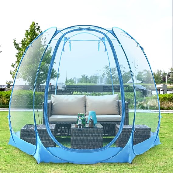 Pop Up Bubble Tent for 4-8 People - 10x10ft Large Oversize Weather Proof Pod - Cold Protection Camping Tent - Winter Instant Igloo Tent for Outdoor Activities