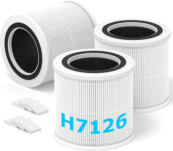 GoveeLife H7126 H7126 Replacement Filter for Mini Air Purifier 3-in-1 H7126-RF High Efficiency Filter Pack of 3 with Activated Carbon and 6 Aroma Pads