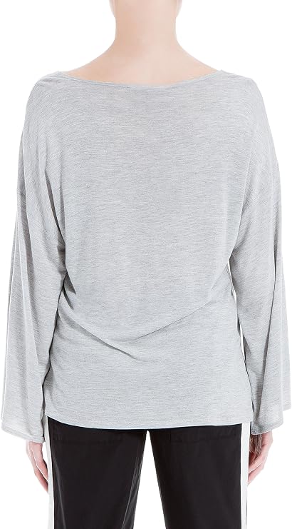 Max Studio London Womens Draped-Sleeve Basic T-Shirt