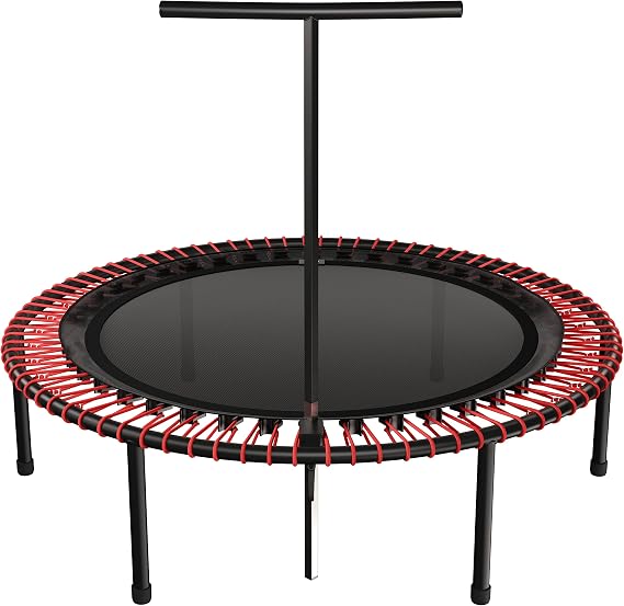 bellicon Fitness Trampoline 44"/49" with Handle bar, Screw-in Legs and Bungee Suspension up to 320 lbs (Extra Strong) | Best Performing rebounder