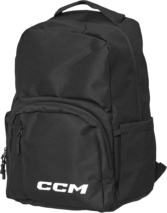 CCM Hockey Team Backpack,Large Storage Pockets With Laptop Sleeve, Adjustable Shoulder Straps, Black