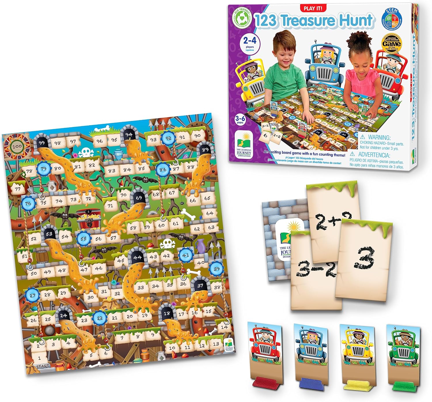 The Learning Journey - Play It! 123 Treasure Hunt - Treasure Hunt Game for Kids - Toddler Games & Gifts for Boys & Girls Ages 3 Years and Up - Award Winning Games