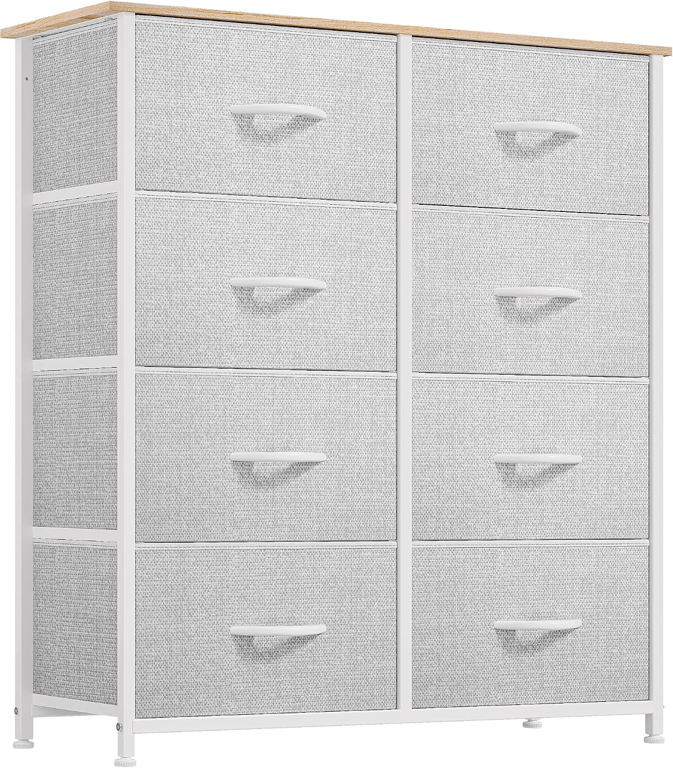 DWVO Dresser for Bedroom, Fabric Tower with 8 Drawers, Black Dresser & Chest of Drawers for Closet, Living Room