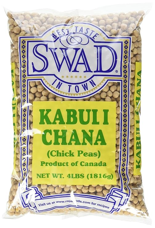 Great Bazaar Swad - Indian Whole White Garbanzo Beans-Kabuli Chana Dal, 4 Pound
