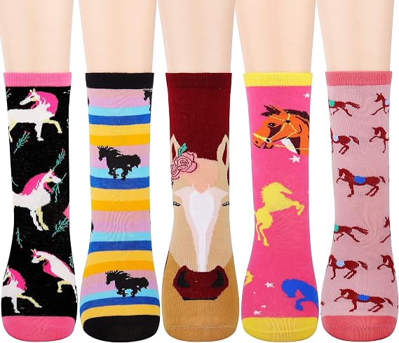 Jeasona Kids Girls Cute Animal Socks Gifts for Girls Teenage Funny Fun