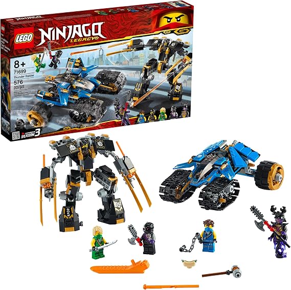 LEGO NINJAGO Legacy Thunder Raider 71699 Ninja Mech Adventure Toy Building Kit, New 2020 (576 Pieces)