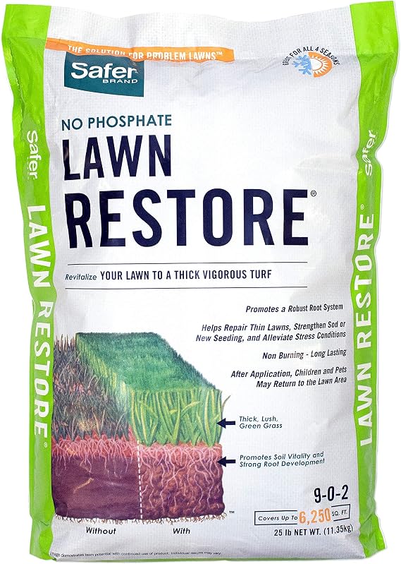 Safer Brand 9334 Lawn Restore Fertilizer 25 lb