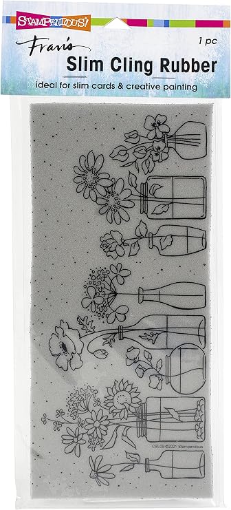 Slim Wildflower Jars Cling Stamp