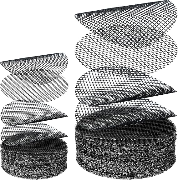 Shappy 200 Pcs Mesh for Plant Pot Drainage Screen 2 4 Inch Drainage Mesh | Reusable Round Bonsai Mesh, for Garden Succulent Grid Mat, Planter Bottom Mat, Prevents Soil Loss, Flower Pot Cover