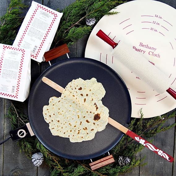 8 Piece Lefse Starter Kit, Non-stick Grill