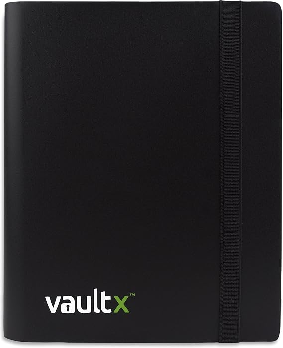 Vault X 4 Pocket Strap Trading Card Binder 160 Cards Side Loading (Black)