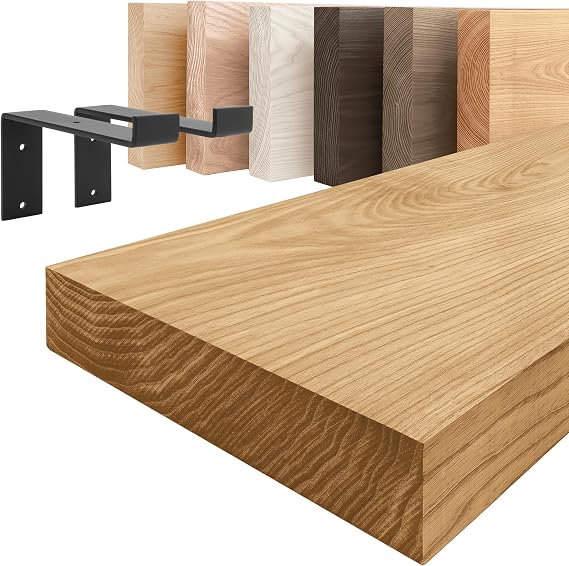 LAMO Manufaktur Wall Shelf Straight Wood Shelf Support Original