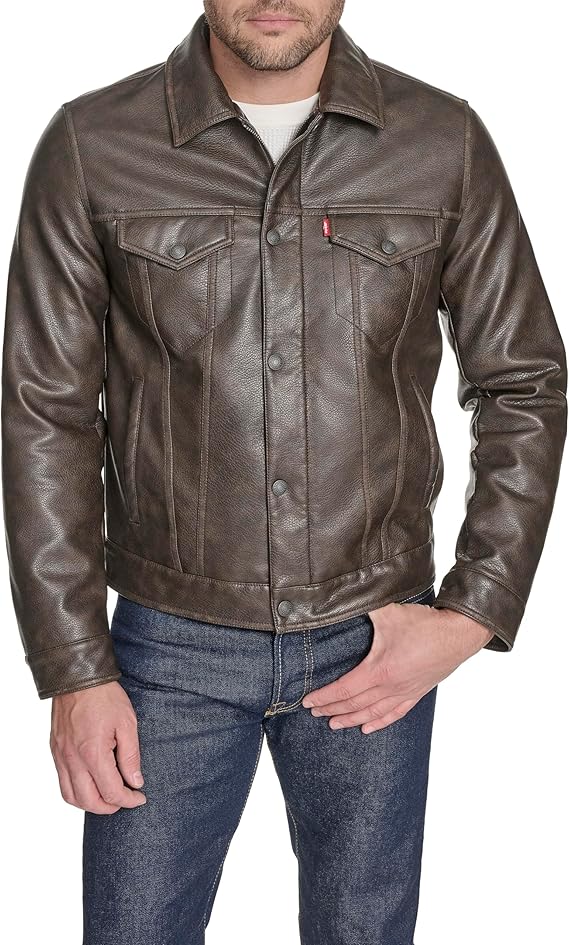 Levi's Men's Faux Leather Classic Trucker Jacket