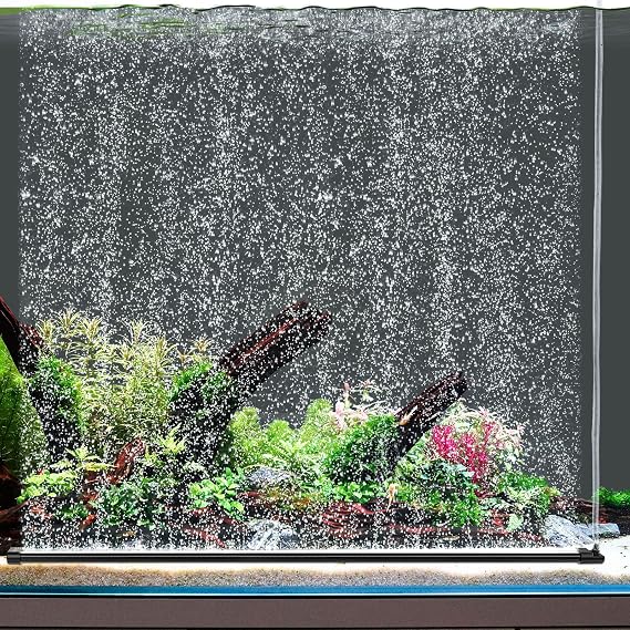 hygger Aquarium Bubble Curtain Wall, Quiet Fish Tank Air Stone with Accessories, High Dissolved Aquarium Bubbler Oxygen Diffuser Decoration for Freshwater & Saltwater