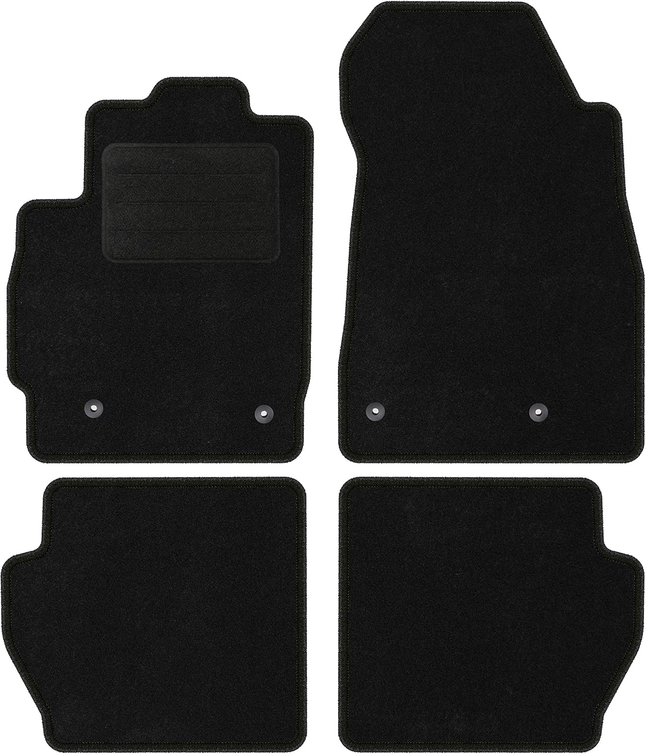 Texas Textile Floor Mats for Mazda 2 II Year of Manufacture 2007-2014 Basic