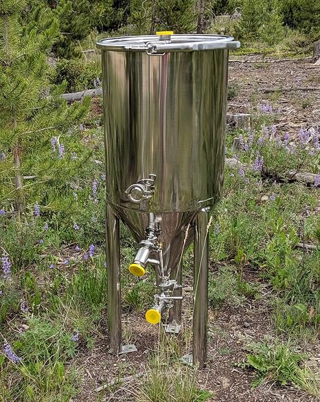 Conical Fermenter for Homebrew/Wine/Brewing, Pro Grade Stainless Steel - 13 Gallons