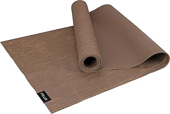 FOILLER Premium Natural Jute Yoga Mat. Organic & Eco Friendly. Non Slip - Standard Size (71" x 24" x 5mm) for Women and Men, Workout Mat for Yoga, Pilates and Floor Exercises