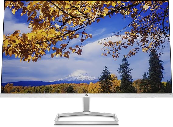 HP 27 Inch FHD Monitor | Full HD IPS LCD | Ultraslim | 75hz Refresh Rate | 300 Nits Brightness | 1000:1 Contrast Ratio | AMD FreeSync | Adjustable Tilt | 2x HDMI 1.4, 1x VGA | Silver | M27f