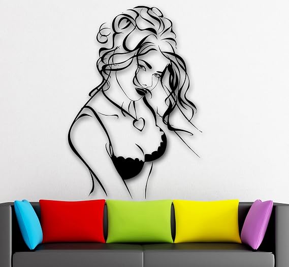 Wall Stickers Vinyl Decal Hot Sexy Girl Tits Bra Lingerie (ig1811)
