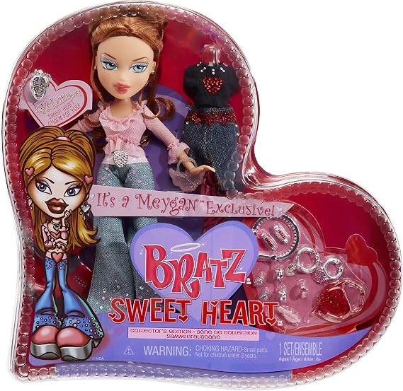 Bratz Collectors Edition Sweet Heart Meygan Fashion Doll with 2 Outfits to Mix & Match and Accessories, Multicolor
