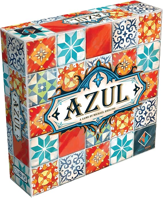 Azul Board Game - Award-Winning Tile-Placement Strategy with Beautiful Mosaic Art for Adults & Families, Family Fun for Adults, 2-4 Players Ages 8+, 30-45 Minute Playtime