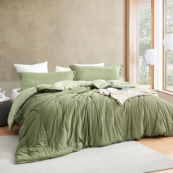 Yoga Pants - Coma Inducer King Oversized Cooling Comforter Set, Army Green