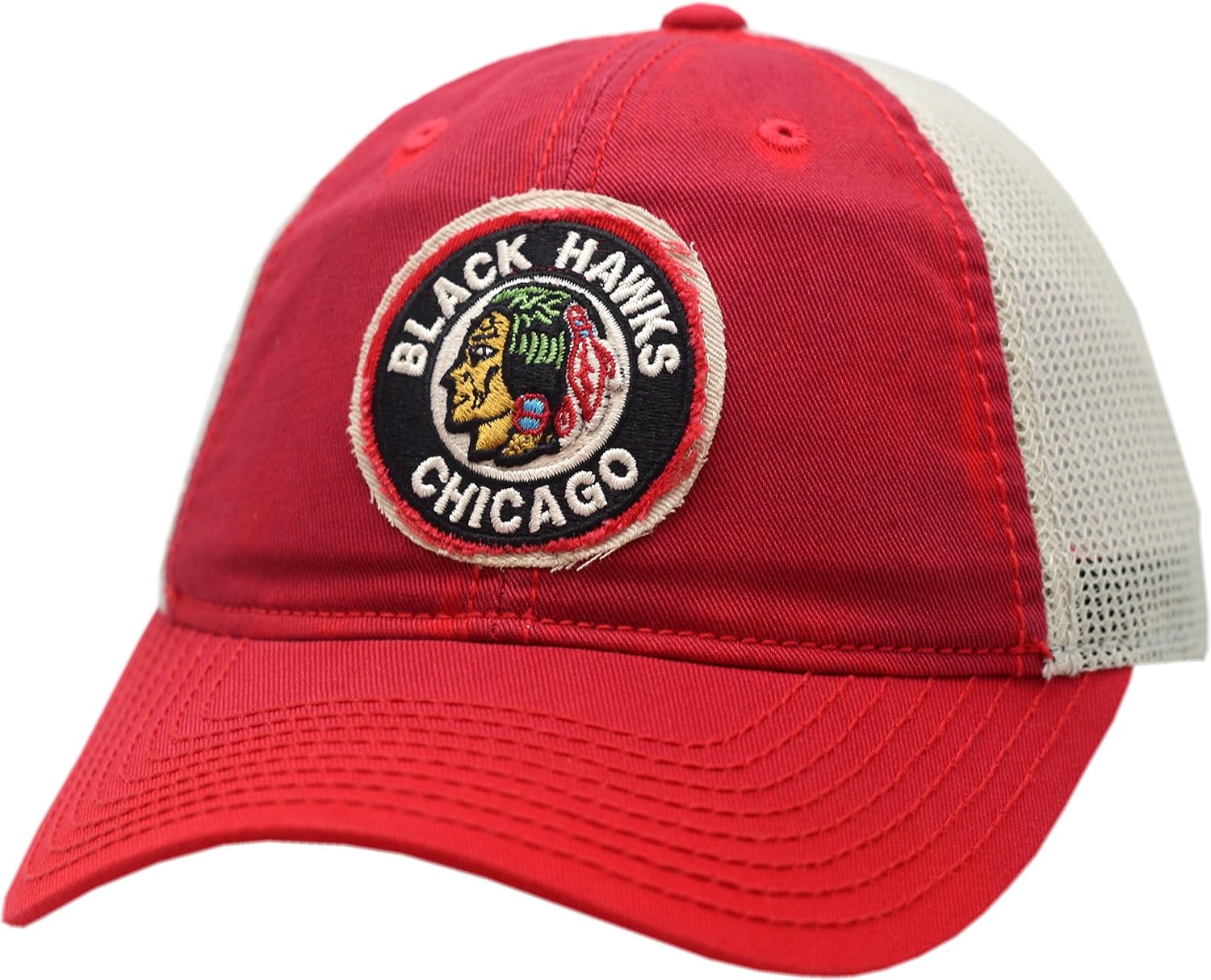 CCM Chicago Blackhawks Snapback Vintage Logo Washed Away Mesh 12507