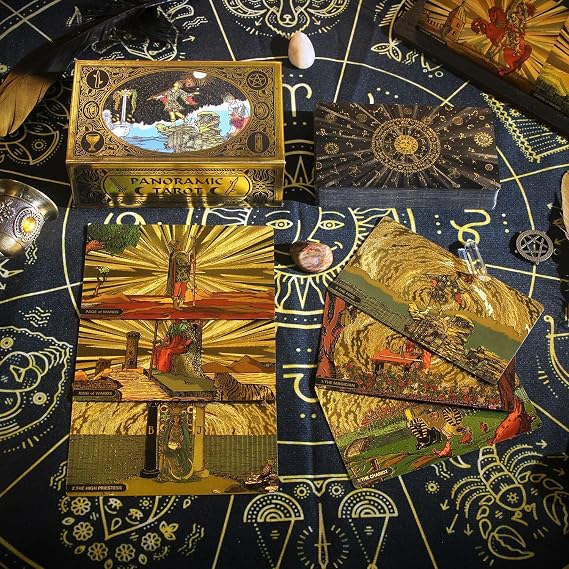 Tarot Cards-Classic panoramic Waite Tarot, beginner Tarot, PET waterproof gold foil