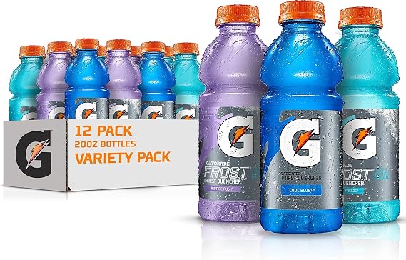 Gatorade Frost Thirst Quencher Variety Pack, 20 Ounce Bottles (Pack of 12) 