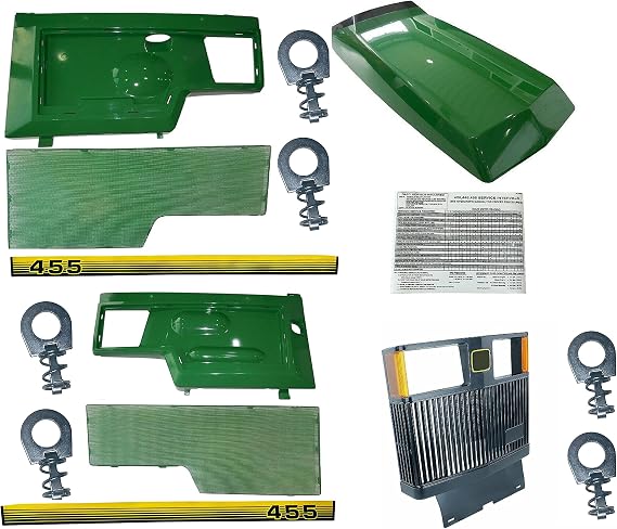 Hood/Panel/Decal/Grills AM128986 AM128983 AM116207 Compatible With JD 455 Low S/N