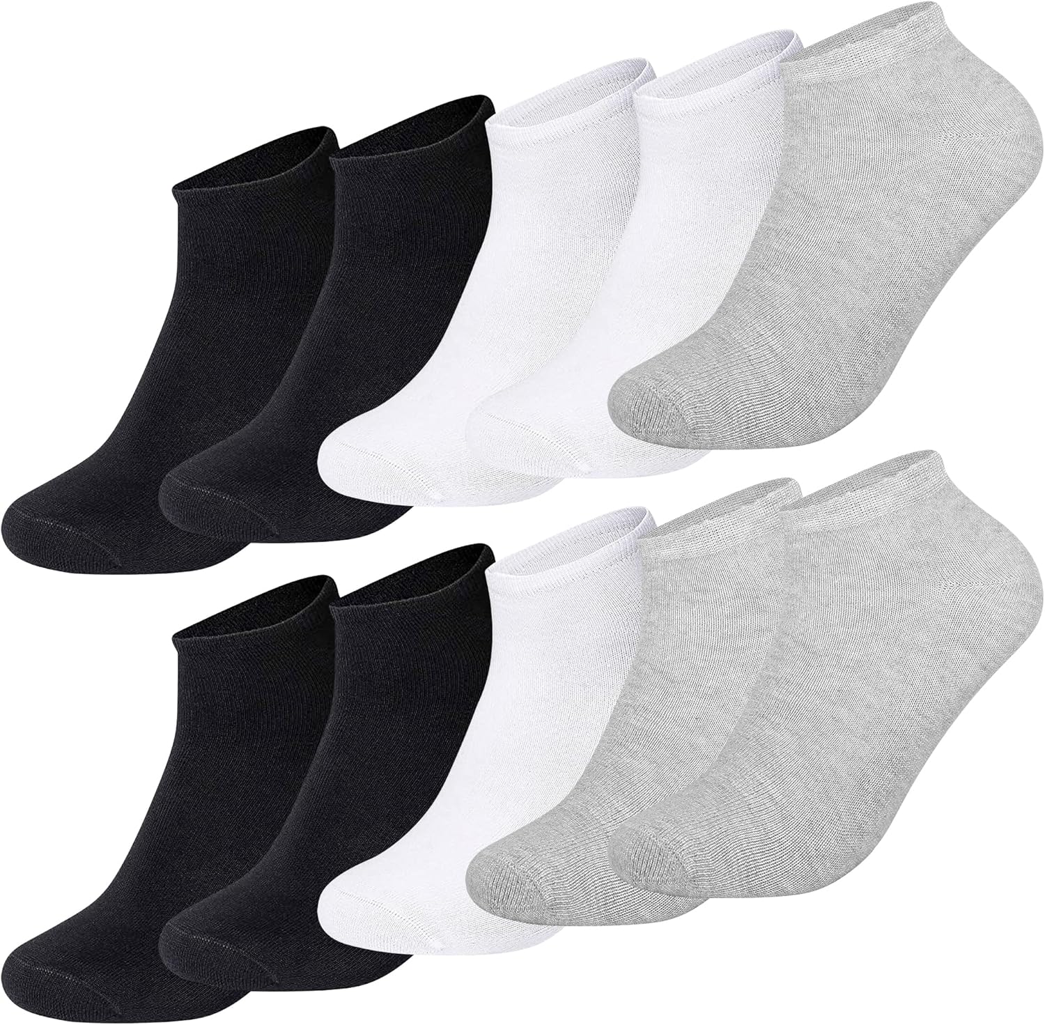 Anthony Jackson Box of 10 BAMBOO Premium Seamless Mens - Womens Sneaker Socks