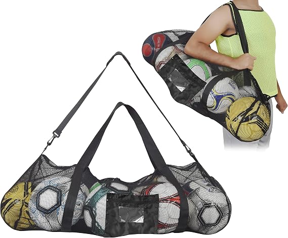 Athllete Extra-Large Heavy-Duty Soccer Ball Bag (34 X 24) with Shoulder Strap, Basketball Duffel Bag, Mesh Bags with Drawstrings, Heavy Duty Ball Bag, Ball Bags, Dive Bag, Sports Equipment Bag