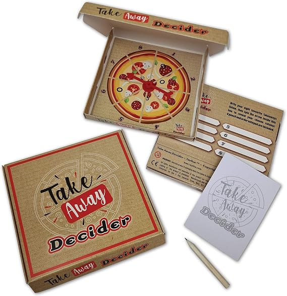Taylise TAKEAWAY DECIDER – Spin the Arrow to Decide your Cuisine – Fun Secret Santa or Couple's Gift, Stocking Filler