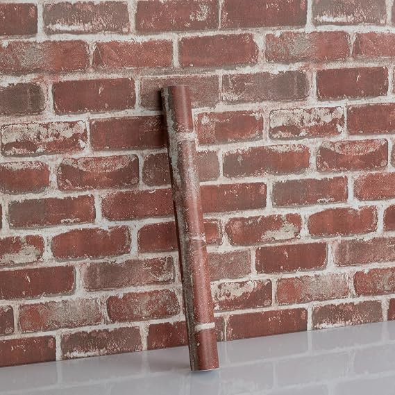 Hode Brick Effect Wallpaper Peel and Stick Wallpaper Vinyl Wrap for Wall