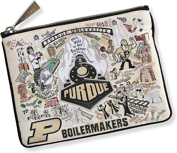 Catstudio Purdue University Collegiate Zipper Pouch Purse, Makeup Bag