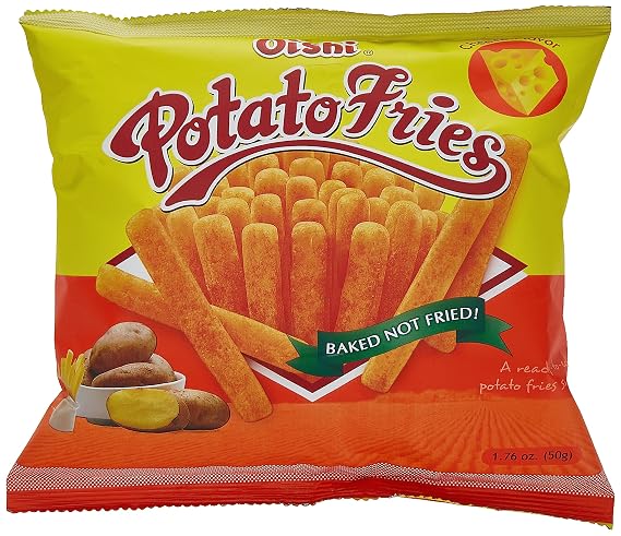 Oishi Baked Potato Fries 1.76oz, 4 Pack (Cheese)