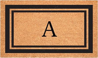 Calloway Mills 152963048A Black Border 30 x 48 Monogram Doormat Letter A