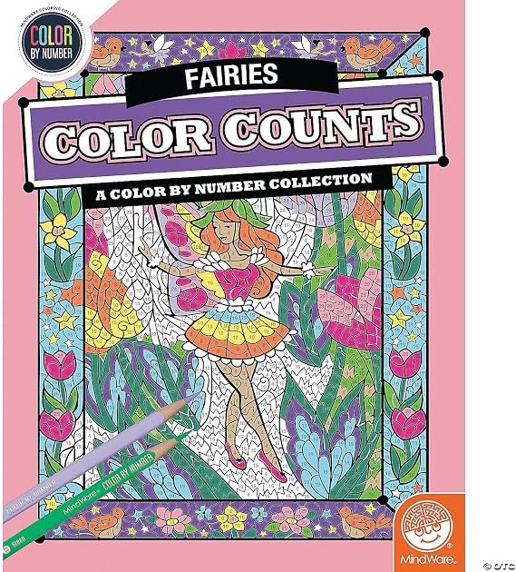 MindWare Color by Number Color Counts Fairies Paint by Kit