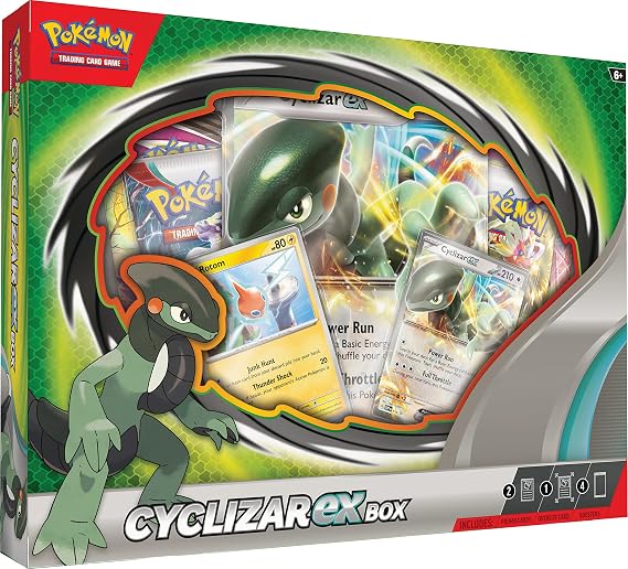 Pokemon TCG: Cyclizar ex Box - 4 Packs, Promo Cards