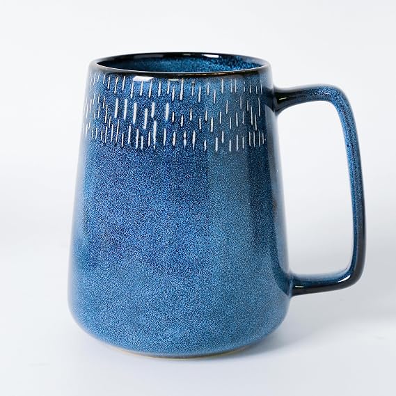 Large 24 OZ/700ml Ceramic Coffee Mugs, Capacity Mug with Handle,Tea Cup,Dishwasher Microwave Safe,for Office and Home (Sky Blue)