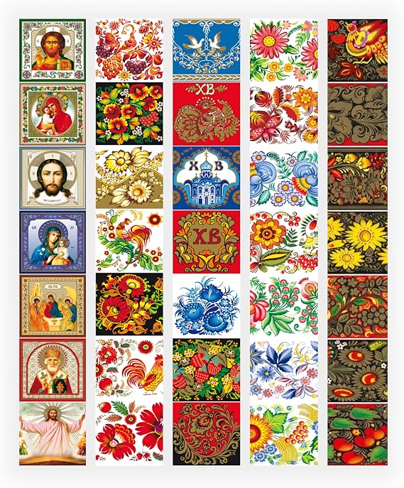 35 Pcs Egg Wraps Easter Set - Thermo Easter Egg Shrink Wrappers for Pysanka - Traditional Egg Sleeves Easter - Ukrainian Easter Egg Decorating Kit